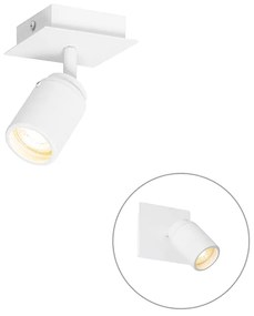 Spot modern pentru baie alb pătrat IP44 - Ducha
