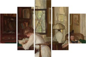 Tablou - Edmund Tarbell, Josephine and Mercie, reproducere (150x105 cm)