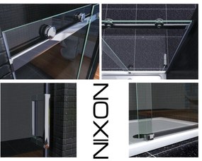 Rea Nixon-2 usi de dus 140 cm culisanta crom luciu sticla transparenta REA-K5007