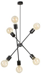 Suspensie Vendero 6 Black 347/6 Emibig Lighting, Modern, E27, Polonia