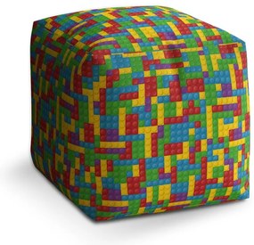 Taburet Cube set de construcție colorat, colorat