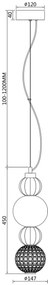 Pendul LED design clasic Collar crom MYP069PL-L17CH3K