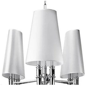 Azzardo AZ1232 - Lustră pe lanț DIABLO 6xE14/11W/230V alb