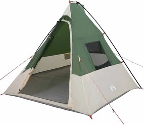 vidaXL Cort Tipi cu acoperiș Verde 383 x 338 x 217 cm tafta