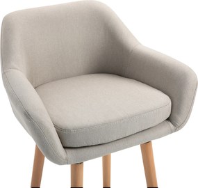 HOMCOM Taburete de Bar Design scandinav - Set de 2 taburete de Bar Mare Confort cu Suport pentru Picioare și cotiere - Lemn masiv In Bej | Aosom Romania