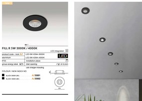 Spot LED incastrabil de tavan/plafon FILL R 3000K ZZ AZ3381