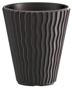 Ghiveci decorativ de flori, rotund, antracit, 18/37 L, 39x43.6 cm, Sandy  