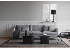 Măsuță de cafea din lemn de stejar Rowico Sullivan, 80 x 80 cm, negru