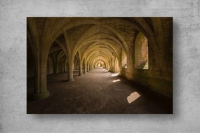 Tapet Premium Canvas - Coridorul castelului 3d abstract