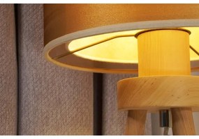 Lampă de masă WOOD Duolla BOHO 1xE27/15W/230V d. 25 cm cupru/maro/bej