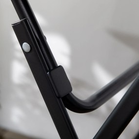 Outsunny Masă de Grădină Rotundă, Pliabilă, pentru 2 Persoane, Efect Lemn, Oțel+Plastic, Gri Închis, 60 x 60 x 73 cm | Aosom Romania