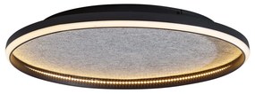 Plafonieră de design neagră cu pâslă cu LED inclus, reglabilă în 3 trepte - Xavi Felt