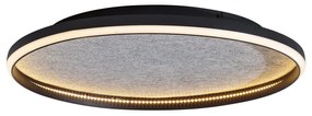 Plafonieră de design neagră cu pâslă, incluzând LED cu 3 trepte de intensitate luminoasă - Xavi Felt