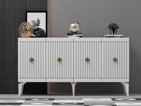 Dulap Lideke (alb + auriu) . 1093409