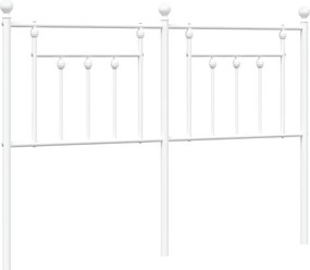 vidaXL Tăblie de pat de schimb metalică, alb, 140 cm