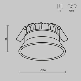Spot LED incastrabil protectie IP44 Okno 12cm CCT