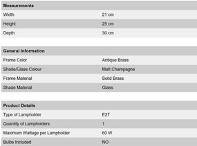 Aplica de perete clasica Landhaus alama satinata/ sticla champagne