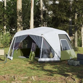 vidaXL Cort de familie cu LED 10 persoane verde deschis, setare rapidă