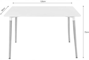 Set de sufragerie 1 + 4, masa ADRIA 120x80 negru + scaun DAREN NORI negru