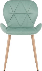 Scaun de sufragerie MANGO VELVET, mentolova