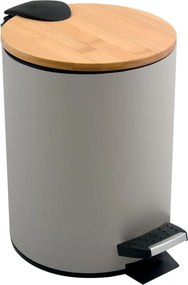 Coș de gunoi taupe cu pedală din oțel 3 l Adonis – Spirella
