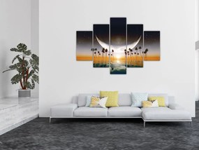 Tablou- Luna deasupra palmierilor (150x105 cm)