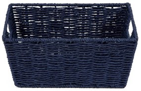 Coș împletit manual Compactor ETNA, 31 x 24x 14 cm, albastru