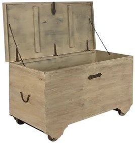 Cufar vintage, din lemn de tec, Chestnut