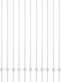 vidaXL Stâlp de gard. 11 pcs Argintiu 150 cm Oțel