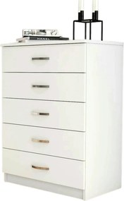 Comoda 616TNM1507, alb, PAL melaminat, 72x45x98 cm