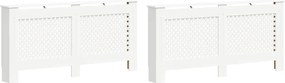 vidaXL Măști de calorifer, 2 buc., alb, 172 x 19 x 81,5 cm, MDF