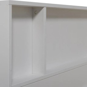 Pat alb din lemn de pin fără somieră 90x200 cm Carter – WOOOD