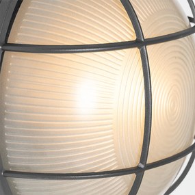 Aplică de perete exterioară industrială gri închis IP44 - Hanneke