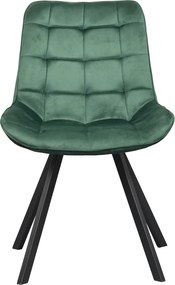 Scaun de luat masa, ţesătură Velvet verde închis/negru, SAMIRA