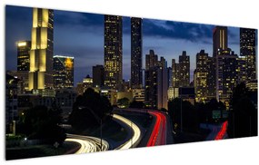 Tablou cu orașul nocturn (120x50 cm)