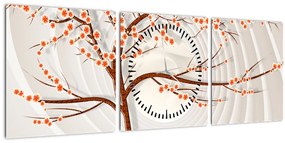 Tablou - Copac în infinit (cu ceas) (90x30 cm)