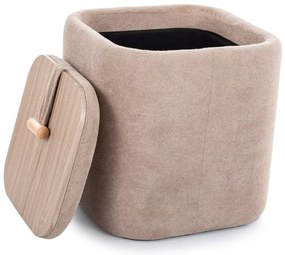 Taburet bej NAP cu spatiu de depozitare 37x37 cm