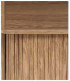 Bibliotecă în culoare naturală cu aspect de lemn de stejar 80x172x40 cm Elia – Casa Selección