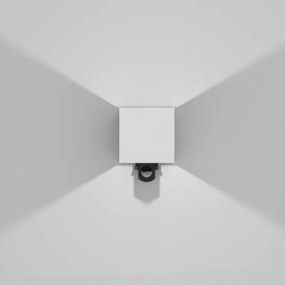 Brilagi - Aplică de perete LED pentru exterior cu senzor CUBE LED/6W/230V gri IP65