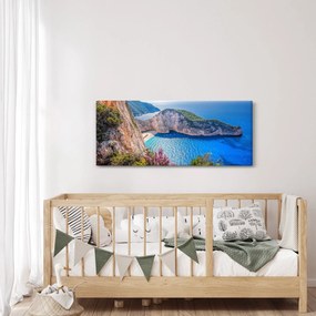 Tablou - Plaja Navagio, Grecia (120x50 cm)
