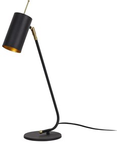 Veioză neagră/aurie cu abajur din metal (înălțime 55 cm) Sivani – Opviq lights