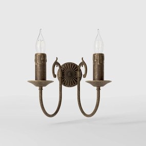 Aplica de perete 2 brate din alama stil clasic Petalo