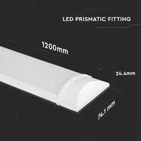 Corp de iluminat liniar cu LED cip SAMSUNG 40W, 4800lm, V-TAC, 120cm, lumina rece