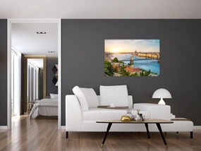 Tablou cu orașul Budapesta și râu (90x60 cm)