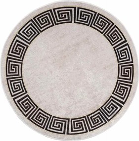 vidaXL Covor lavabil, bej deschis, φ120 cm , antiderapant