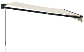 Copertina retractabila, crem, 4x3 m, textil si aluminiu