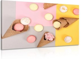 Tablou macarons în con