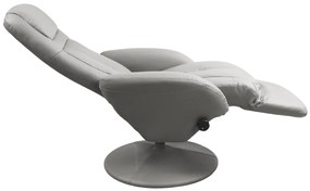 Fotoliu recliner tapitat Optima gri - H 84-101 cm