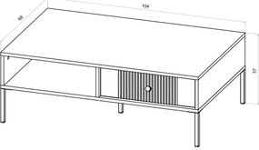 Masă de cafea LUE, neagră