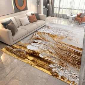 Covor Modern Living, Dormitor Dreptunghiular Cameleon 2323A Gold (Alege dimensiunea: 60 x 130)